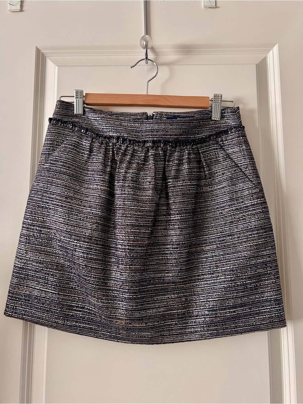GAP Metallic Navy & Silver Mini Skirt (Never Worn!)